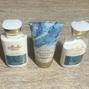 Bath & Body Works Discontinued Saltwater Breeze Exfoliating Glow Scrub & Lotion